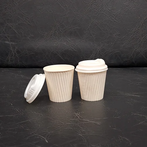 لیوان دوجداره کاغذی کرکره ای ۹۰ ccبا درب
